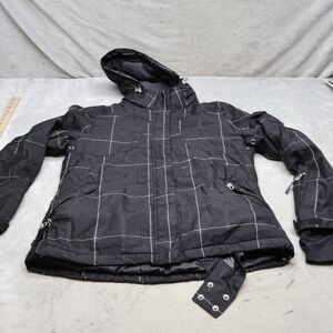 Killtec Jacket Womens 14 Black Check Mountain Explorer Insulated Waterproof Ski